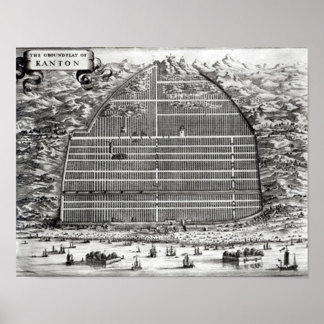 Landplan des Kantons, China Poster (Vorne)