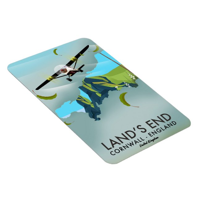 Land's End Cornwall Reiseplakat Magnet (Rechte Seite)