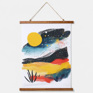 Landsca Wood Topped Wall Tapestry Wandteppich Mit Holzrahmen