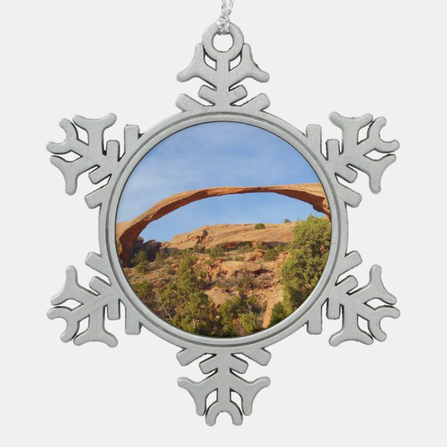 Landscape Arch Ristorante da Valentino Schneeflocken Zinn-Ornament (Vorderseite)