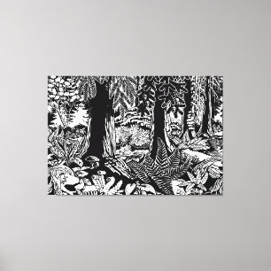 Landscape Art Prints B & W Art Canvas Print Leinwanddruck