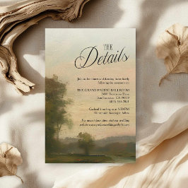 Landscape Art Wedding Details Card Begleitkarte