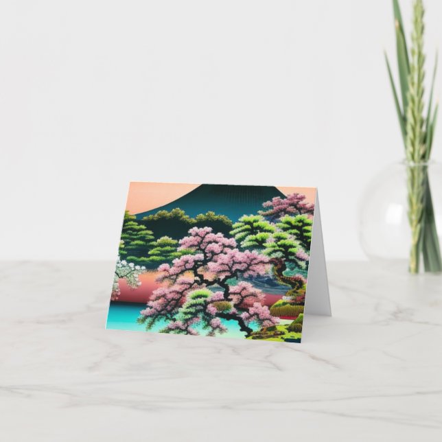 Landscape Asian Cheroms Jeden Anlaß Dankeskarte (Vorderseite)