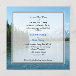Landscape Foto Hochzeitseinladungen. Grand Teton Einladung