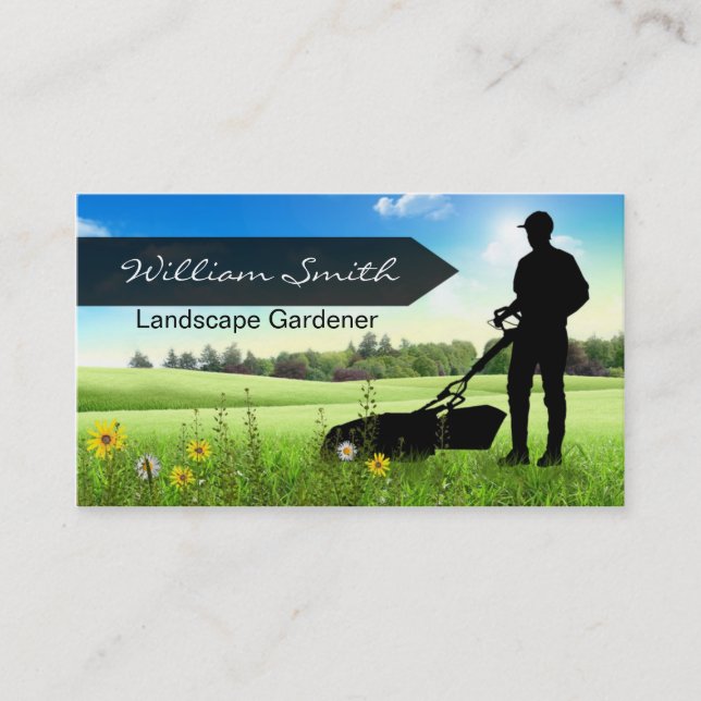 Landscape Gardener Business card Visitenkarte (Vorderseite)