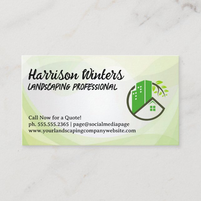Landscape Properties Logo Visitenkarte (Vorderseite)