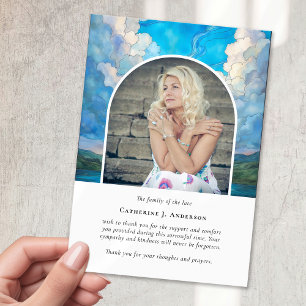 Landscape Sky Memorial Foto Beileid Beerdigung Dankeskarte