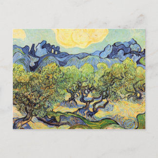 Landscape with olive Trees by Vincent van Gogh Postkarte