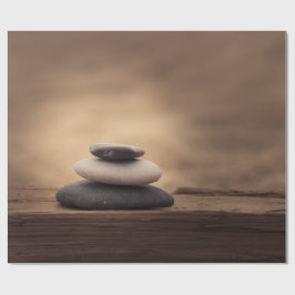 Landscape, Zen Stones Brown Geschenkpapier