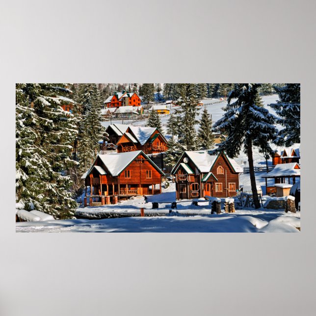 Landscapemountain, Ski, Schnee, Winter, aktiv, Luf Poster (Vorne)