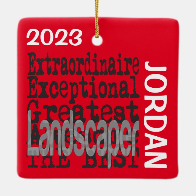Landscaper Extraordinaire CUSTOM Keramikornament (Rückseite)