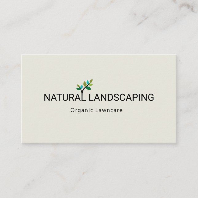 Landscaper Landscaping Green Blätter Pflanze Visitenkarte (Vorderseite)