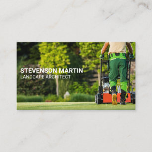 Landscaper Schneiden Rasen   Gardener Visitenkarte
