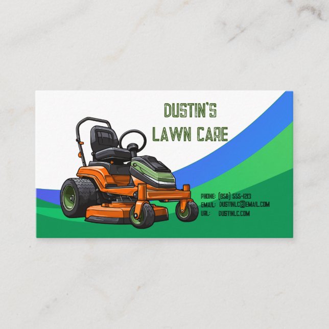 Landscaper-Visitenkarte für den Wäscheservice Visitenkarte (Vorderseite)
