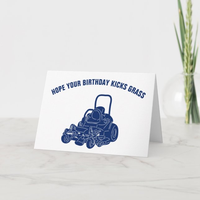 Landscapes Funny Lawn Mower Geburtstag Karte (Vorderseite)