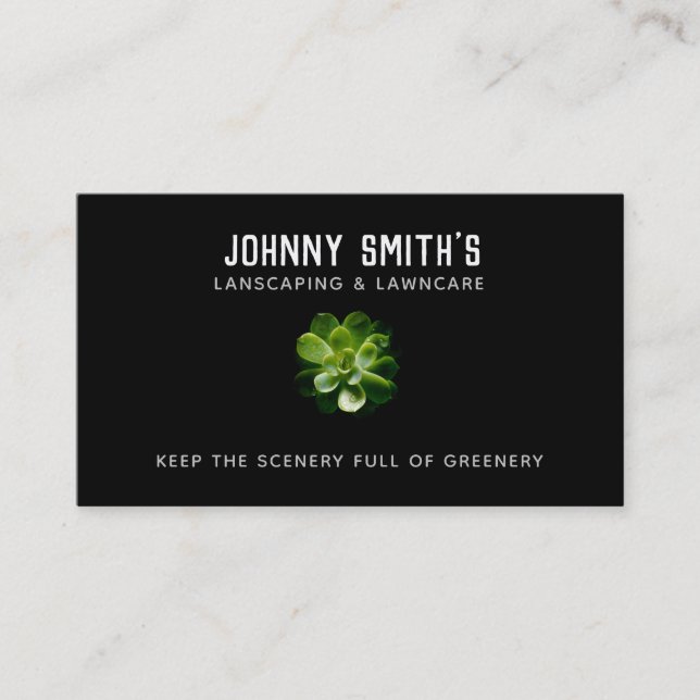Landscapes & Lawncare Slogans Business Cards Visitenkarte (Vorderseite)
