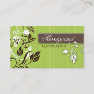 Landscaping Business Card Braune Limone Blätter S Visitenkarte