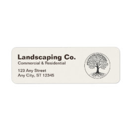 Landscaping Business Cream Rücksendeadressen-Aufkl