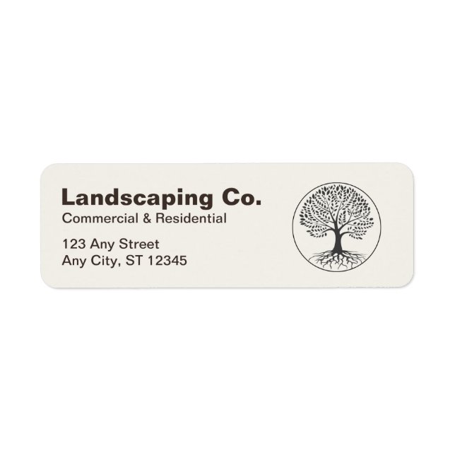Landscaping Business Cream Rücksendeadressen-Aufkl (Vorne)
