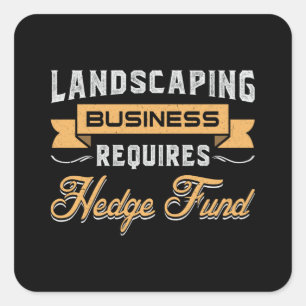 Landscaping Business Four Garden Landscaper Funny Quadratischer Aufkleber