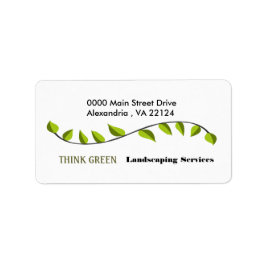 Landscaping der Bio Pflanze der botanischen Landwi Adressaufkleber