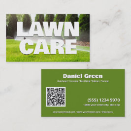 Landscaping Lawn Care Custom QR Visitenkarte