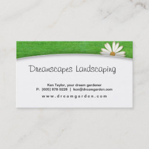Landscaping Lawn Care Daisy Business Card Visitenkarte