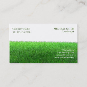 Landscaping Lawn Care Gardener Business Card Visitenkarte