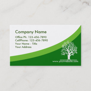 Landscaping Lawn Care Gardener Tree Business Card Visitenkarte