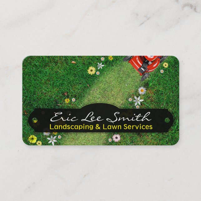 Landscaping/Lawn care/Gardener Visitenkarte (Vorderseite)