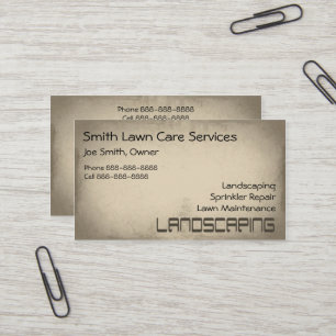 Landscaping Lawn Care Services Business Card Visitenkarte