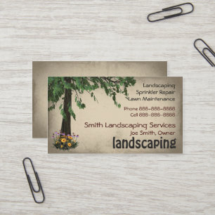 Landscaping Lawn Care Services Business Card Visitenkarte