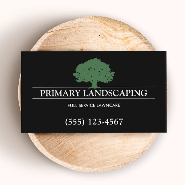 Landscaping Lawn Care Tree Business Card Visitenkarte (Von Creator hochgeladen)