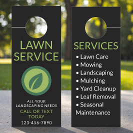 Landscaping & Lawn Service Professional Door Hange Türanhänger