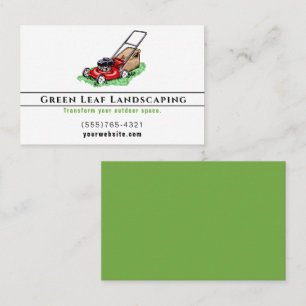 Landscaping Lawnmower Garden Service Business Card Visitenkarte