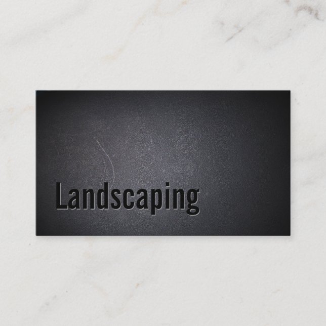 Landscaping Modern Bold Black Elegant Visitenkarte (Vorderseite)