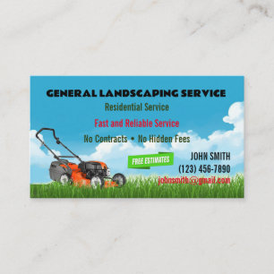 Landscaping Service Business Cards Visitenkarte