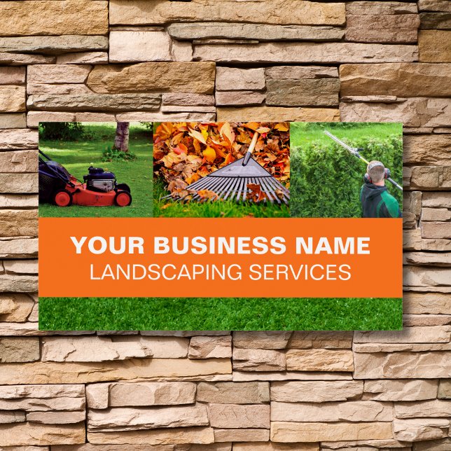 Landscaping Services Business card Lawn care (Von Creator hochgeladen)