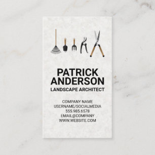 Landscaping-Tools Gardener Business Card Visitenkarte