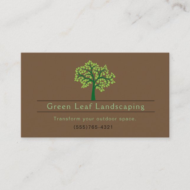 Landscaping Yard Garden Service Business Card Visitenkarte (Vorderseite)