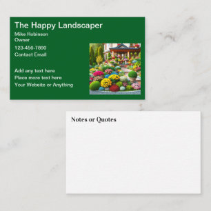 Landscaping Zuhause Landscaper Business Cards Visitenkarte