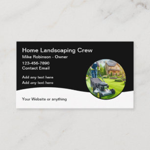 Landscaping Zuhause Services Business Cards Visitenkarte