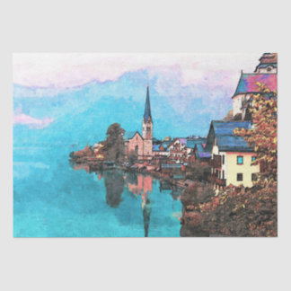 Landschaft 3 Mauer Art Decoupage Seidenpapier