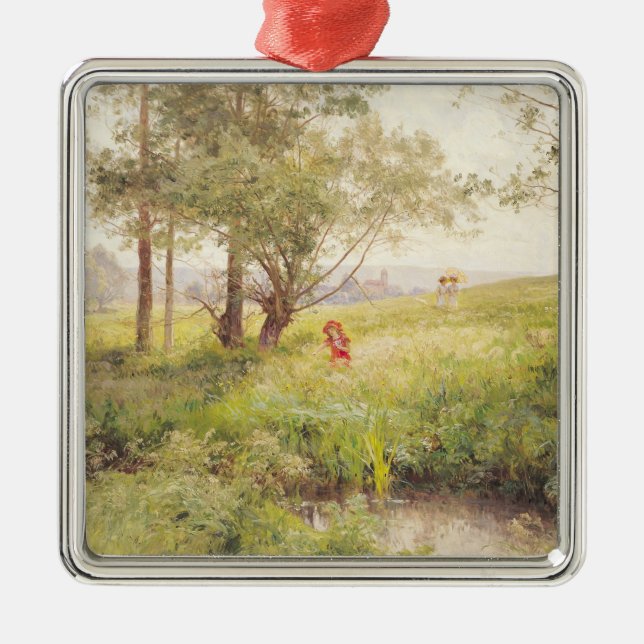 Landschaft 3 silbernes ornament (Vorne)