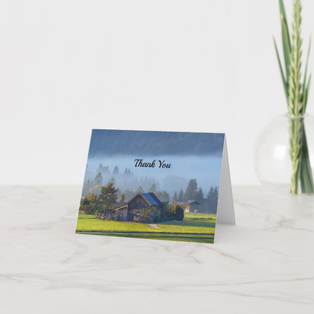 Landschaft 3 Vielen Dank Dankeskarte (Vorderseite)