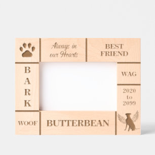 Landschaft 6x4 Gedenkstätte Angel Dog Jahr Geätzte Rahmen