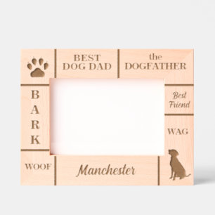 Landschaft 7x5 BESTE Hunde VATER je Individuelle N Geätzte Rahmen