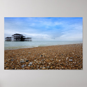 Landschaft am Brighton West Pier Poster