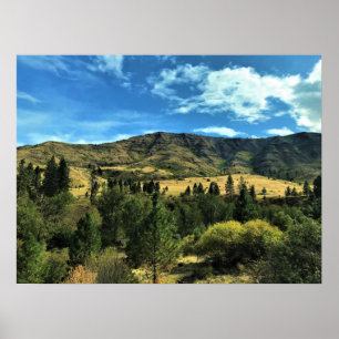 Landschaft am Fluss Snake, Oregon Poster