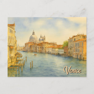 Landschaft am Großen Kanal in Venedig Postkarte